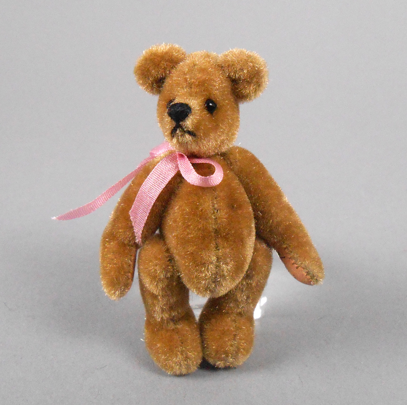 Antique Gold Velvet 2.5 inch Bear